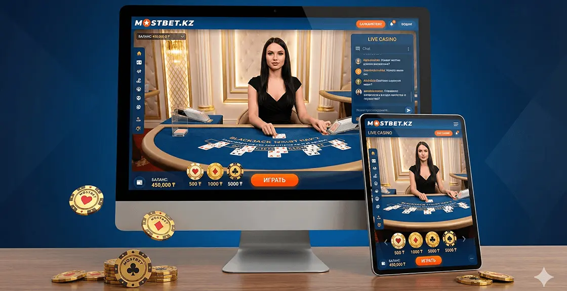 Mostbet казино - живые дилеры и слоты для игроков Казахстана